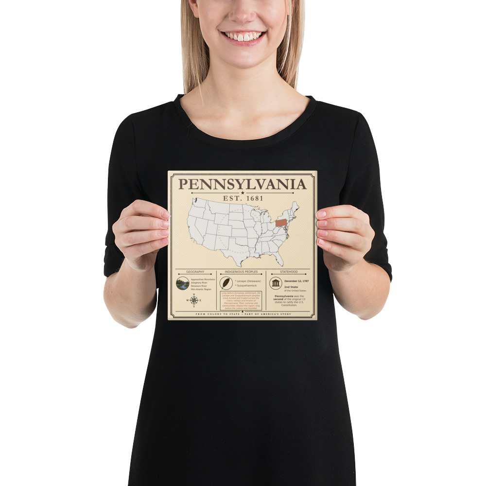 Pennsylvania – 2. Bundesstaat der USA | Historisches Keilrahmenbild