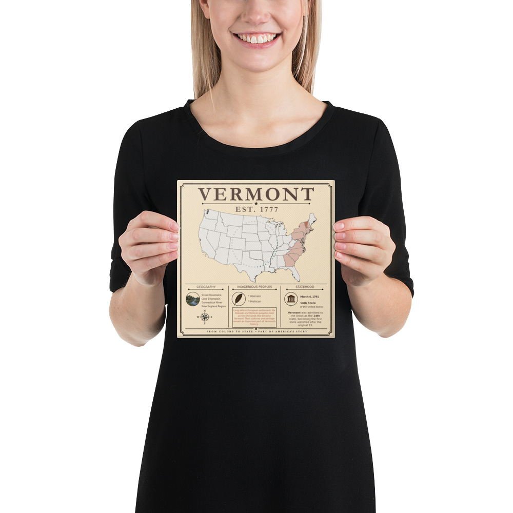 Vermont – 14. Bundesstaat der USA | Historisches Keilrahmenbild